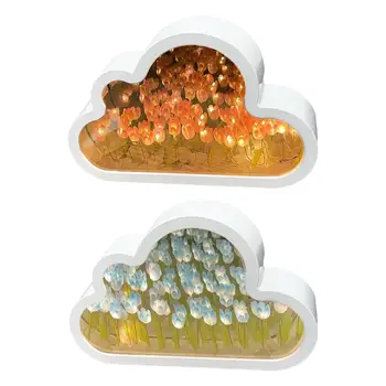 DIY Clouds Night Light Креативная фоторамка ручной работы Настольные светильники Домашний декор Настольные лампы для домашнего прикроватного столика Декор ванной комнаты
